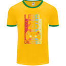 26th Birthday 26 Year Old Level Up Gamming Mens Ringer T-Shirt FotL Gold/Green