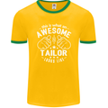 This Is What an Awesome Tailor Looks Like Mens Ringer T-Shirt FotL Gold/Green