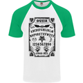 Ouija Board Voodoo Demons Spirits Halloween Mens S/S Baseball T-Shirt White/Green