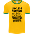 Uncle & Nephew Best Friends Uncle's Day Mens Ringer T-Shirt FotL Gold/Green