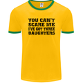 Can't Scare Me Three Daughters Father's Day Mens Ringer T-Shirt FotL Gold/Green