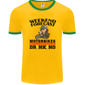 Biker Weekend Forecast Motorbikes Mens Ringer T-Shirt FotL Gold/Green