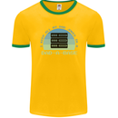 Dad a Base Funny Fathers Day Jokes Mens Ringer T-Shirt FotL Gold/Green