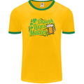 Drunk Lives Matter St. Patrick's Day Mens Ringer T-Shirt FotL Gold/Green