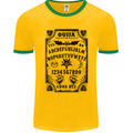 Ouija Board Voodoo Demons Spirits Halloween Mens Ringer T-Shirt FotL Gold/Green