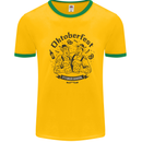 Oktoberfest Its Beer Season Mens Ringer T-Shirt Gold/Green