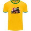 Honey Badger Mens Ringer T-Shirt FotL Gold/Green