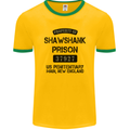 Property of Shawshank Prison Movie 90's Mens Ringer T-Shirt FotL Gold/Green