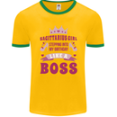 Sagittarius Girl Birthday 21st 30th 40th 50th Mens Ringer T-Shirt FotL Gold/Green