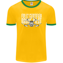 Drone Pilot Mens Ringer T-Shirt FotL Gold/Green