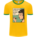 Woman Is Only Helpless Female Empowerment Mens Ringer T-Shirt FotL Gold/Green
