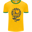 I Love Me Self Loving Confident Funny Quote Mens White Ringer T-Shirt Gold/Green