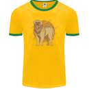 A Leonberger Dog Mens Ringer T-Shirt FotL Gold/Green