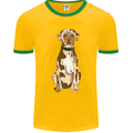 Catahoula Shepherd Dog Mens Ringer T-Shirt FotL Gold/Green