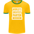 Fathers Day Farter Funny Flatulence Fart Mens Ringer T-Shirt FotL Gold/Green