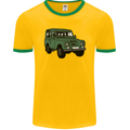 4X4 Off Road Roading 4 Wheel Drive Mens Ringer T-Shirt FotL Gold/Green