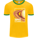 Space Velodrome Cycling Cyclist Bicycle Mens Ringer T-Shirt FotL Gold/Green