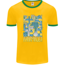 Pharmacist Chemist Design Mens Ringer T-Shirt Gold/Green