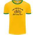 Cycling A Bike for My Wife Cyclist Funny Mens Ringer T-Shirt FotL Gold/Green