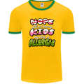 Not Having Kids the Dog is Allergic Funny Mens Ringer T-Shirt FotL Gold/Green