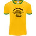Lets Get Fungi Magic Mushrooms LSD Mens Ringer T-Shirt Gold/Green