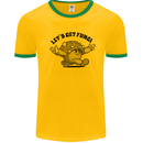 Lets Get Fungi Magic Mushrooms LSD Mens Ringer T-Shirt Gold/Green