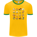 Mushroom Species Mens Ringer T-Shirt FotL Gold/Green