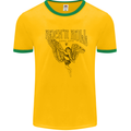 Long Live Rock n Roll Angel Mens Ringer T-Shirt Gold/Green