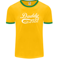 Daddy Est. 2022 Funny Father's Day Mens Ringer T-Shirt FotL Gold/Green