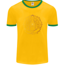 Spiritual Yoga Meditation Peace Mens Ringer T-Shirt FotL Gold/Green