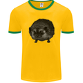 A Hedgehog Drawing Mens Ringer T-Shirt FotL Gold/Green