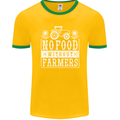 No Food Without Farming Farmers Mens Ringer T-Shirt FotL Gold/Green