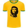 Che Guevara Silhouette Mens Ringer T-Shirt FotL Gold/Green