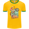 Mountain Bike Trials MTB Cycling Bicycle Mens Ringer T-Shirt FotL Gold/Green