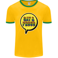 Gay and Proud LGBT Pride Awareness Mens Ringer T-Shirt FotL Gold/Green