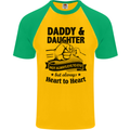 Daddy and Daughter Funny Father's Day Mens S/S Baseball T-Shirt Gold/Green