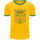 St Patricks Day Redhead Ginger Funny Irish Mens Ringer T-Shirt FotL Gold/Green