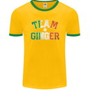 St Patricks Day Team Ginger Funny Irish Mens Ringer T-Shirt FotL Gold/Green