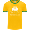 Dad Jokes Periodically Funny Father's Day Mens Ringer T-Shirt FotL Gold/Green