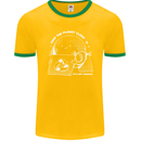 Climate Change Keep the Planet Clean Funny Mens Ringer T-Shirt FotL Gold/Green