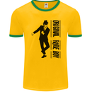 Original Rude Boy 2Tone 2 Tone SKA Mens Ringer T-Shirt FotL Gold/Green