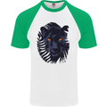 A Black Panther Mens S/S Baseball T-Shirt White/Green
