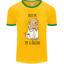 Dog Trust Me I'm a Dogctor Doctor Vet Funny Mens Ringer T-Shirt FotL Gold/Green