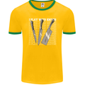 Chef I Play With Knives Mens Ringer T-Shirt FotL Gold/Green