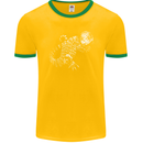 An Argentine Tegu Lizard Mens Ringer T-Shirt FotL Gold/Green
