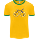 Infinity Bicycle Mens Ringer T-Shirt FotL Gold/Green