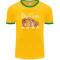 The Dinosaurs Funny T-Rex Music Parody Mens Ringer T-Shirt FotL Gold/Green