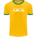 Vegan Animals Are Friends Not Food Mens Ringer T-Shirt FotL Gold/Green