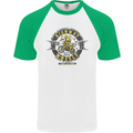 Highway Wheels Motocross Motorcycle Mens S/S Baseball T-Shirt White/Green