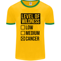 Levels of Wildness Cancer Mens Ringer T-Shirt FotL Gold/Green